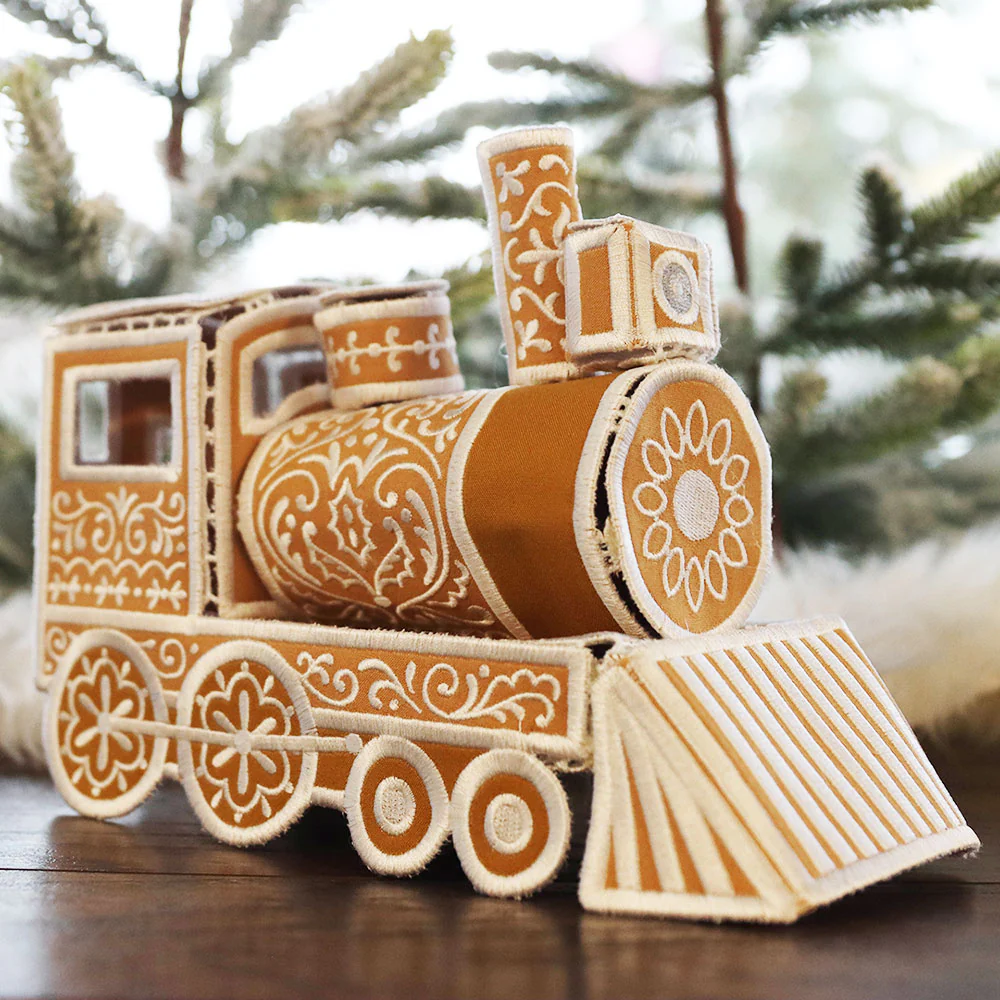 3D Christmas Gingerbread Train Engine (In-the-Hoop) - Image 13