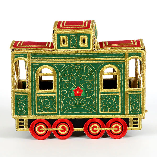 3D Christmas Train Caboose (In-the-Hoop) - Image 6