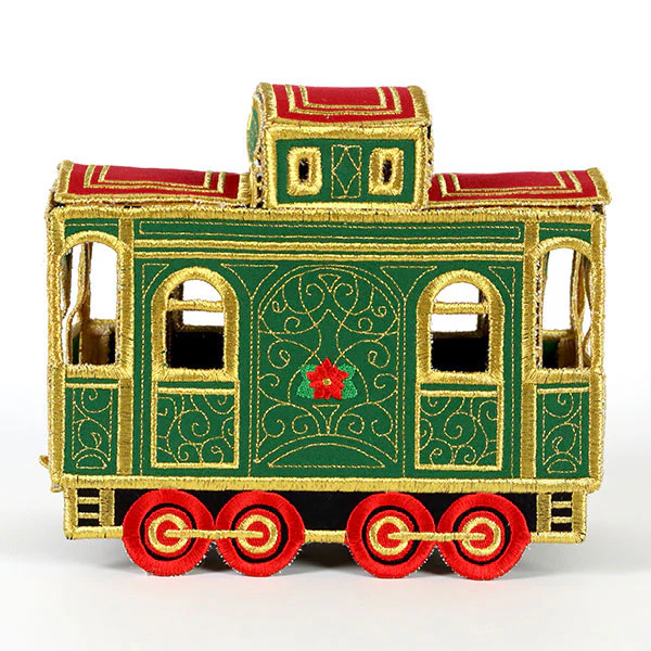 3D Christmas Train Caboose (In-the-Hoop) - Image 8