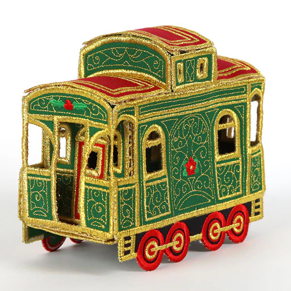 3D Christmas Train Caboose (In-the-Hoop) - Image 9