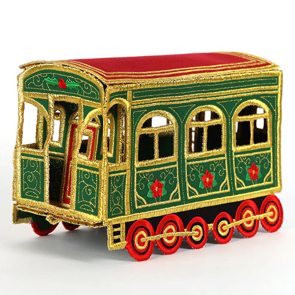 3D Christmas Train Car (In-the-Hoop) - Image 3