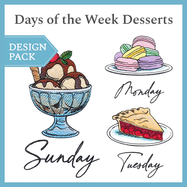 A Days of the Week Desserts Design Pack - Image 2