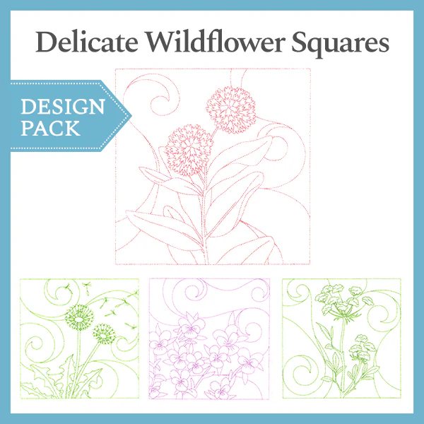 A Delicate Wildflower Squares Design Pack - Image 3