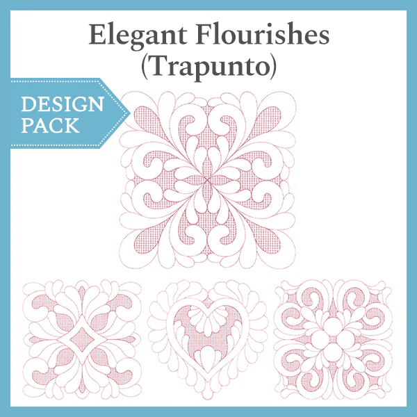 A Elegant Flourishes (Trapunto) Design Pack - Image 2