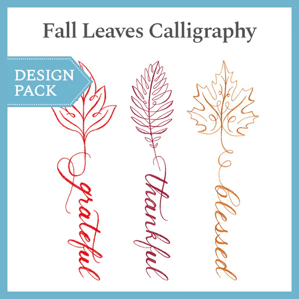 A Fall Leaves Calligraphy Design Pack - Image 5