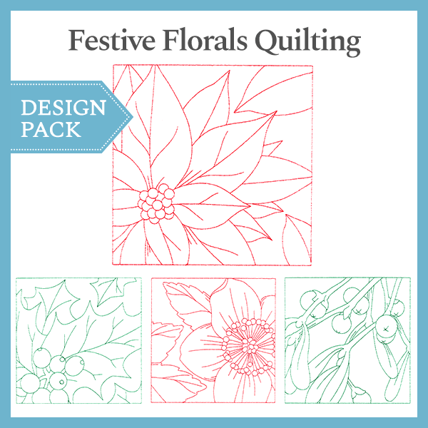 A Festive Florals Quilting Design Pack - Image 4