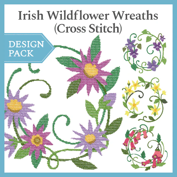 A Irish Wildflower Wreaths (Cross Stitch) Design Pack - Image 4