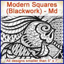 A Modern Blackwork Squares Design Pack - Image 4