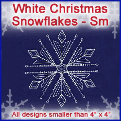 A White Christmas Snowflakes Design Pack - Image 5