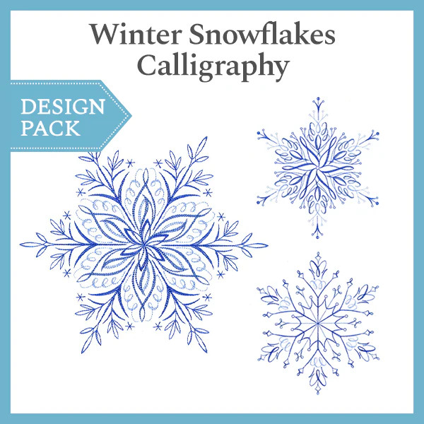 A Winter Snowflakes Calligraphy Design Pack - Image 2