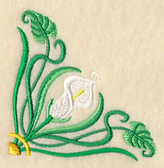 Art Deco Calla Lily - Corner - Image 2