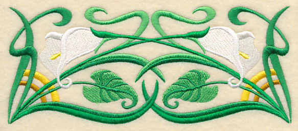 Art Deco Calla Lily - Horizontal Border - Image 6