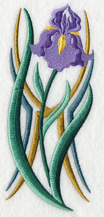 Art Deco Iris - Vertical Border - Image 3