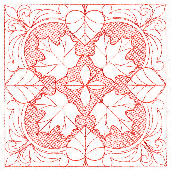 Autumn Beauty Square - Maple Leaf (Trapunto) - Image 6