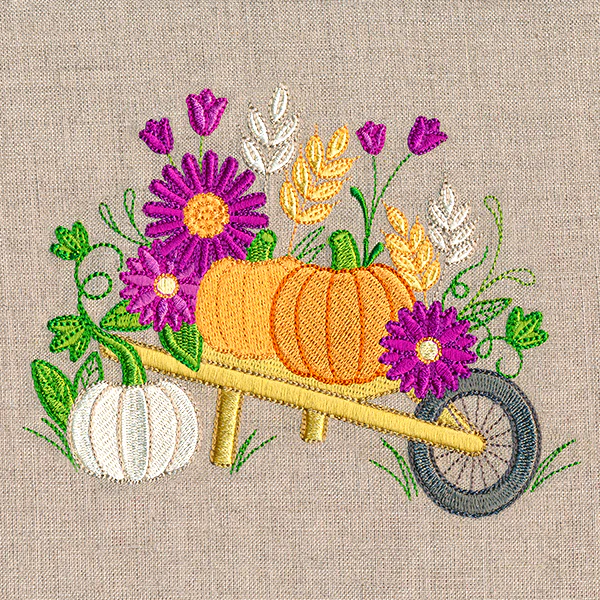 Autumn Blossoms and Wheelbarrow - Image 3
