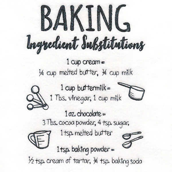 Baker's Friend Ingredient Substitutions Chart - Image 3