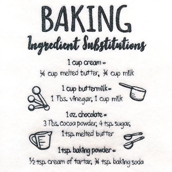Baker's Friend Ingredient Substitutions Chart - Image 4