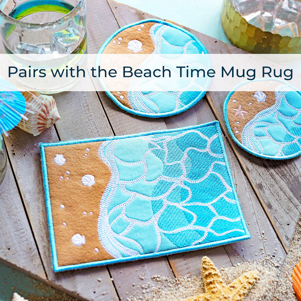 Beach Time Coaster (In-the-Hoop) - Image 4