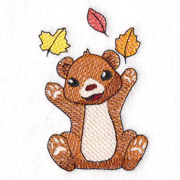 Beaming Bear with Leaves - Image 2