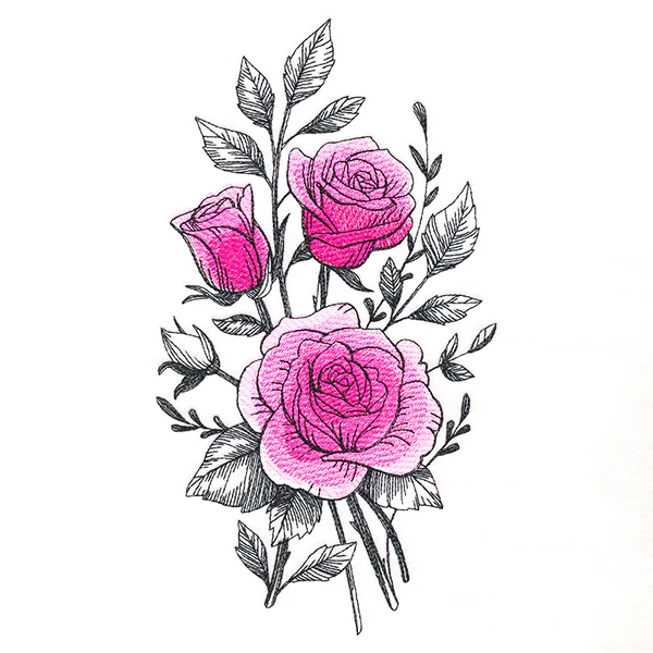 Beautiful Rose Etching - Image 2