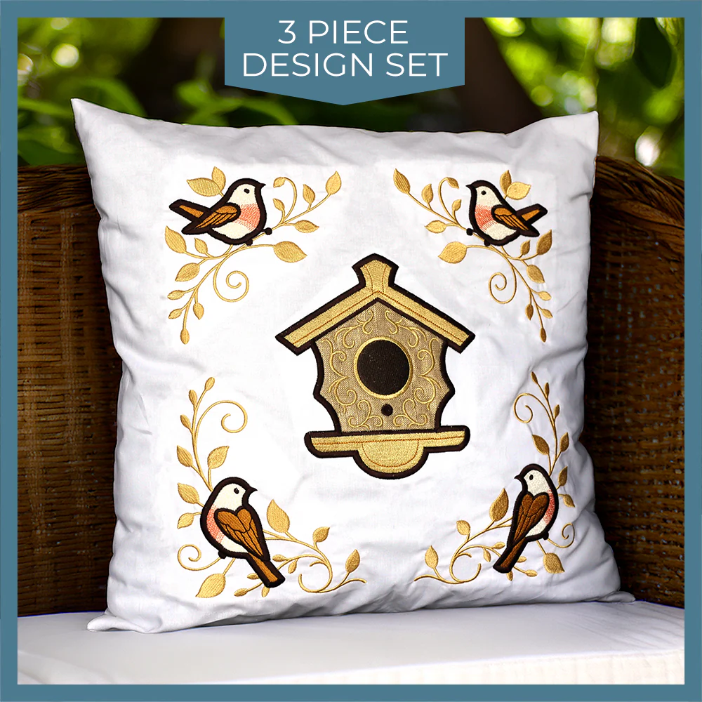 Birdhouse Pillow Set (Applique) - Image 9