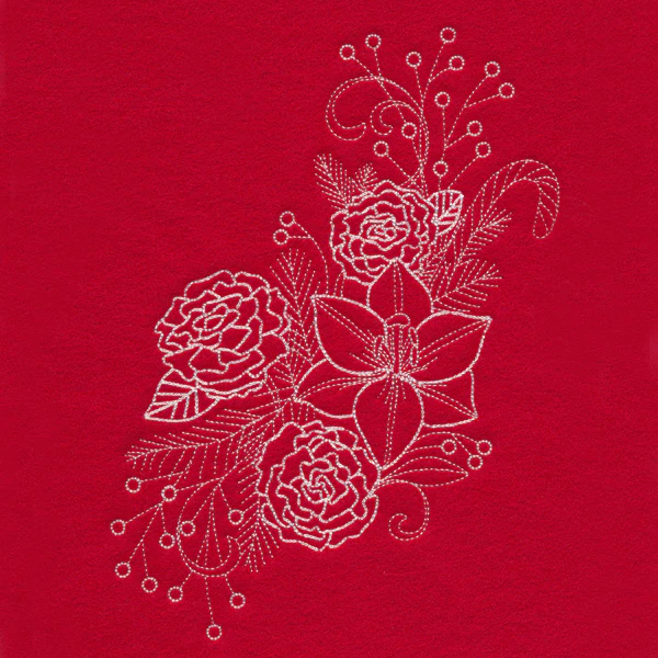 Blissful Lily Spray (Whitework) - Image 2