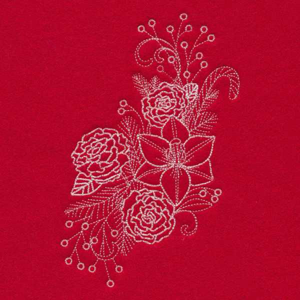 Blissful Lily Spray (Whitework) - Image 4