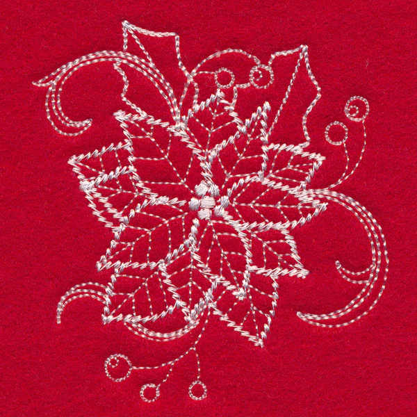 Blissful Poinsettia (Whitework) - Image 4