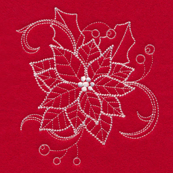 Blissful Poinsettia (Whitework) - Image 6