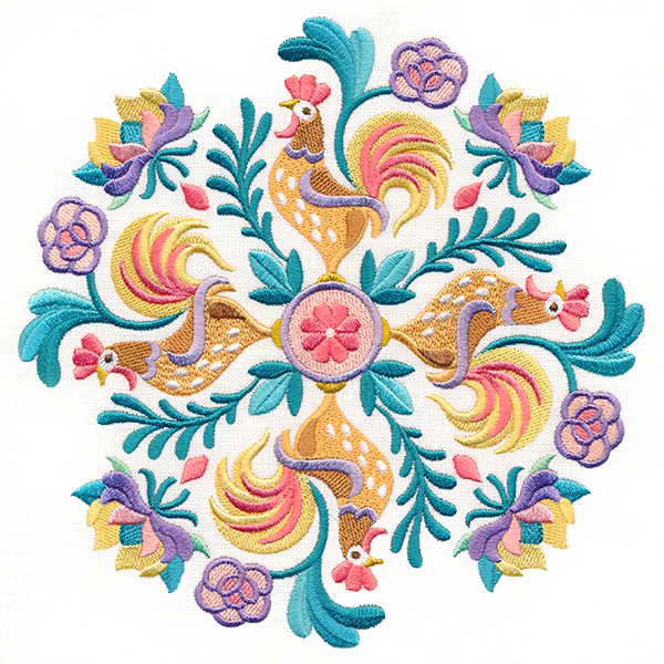 Blissful Rooster Medallion