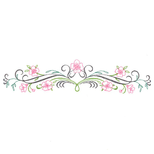Blooming Calligraphic Border - Image 3