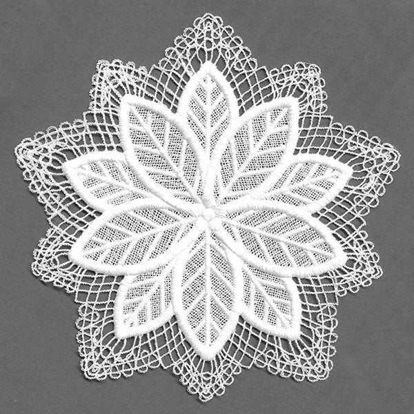 Blossoming Poinsettia Doily (Battenburg Lace) - Image 4