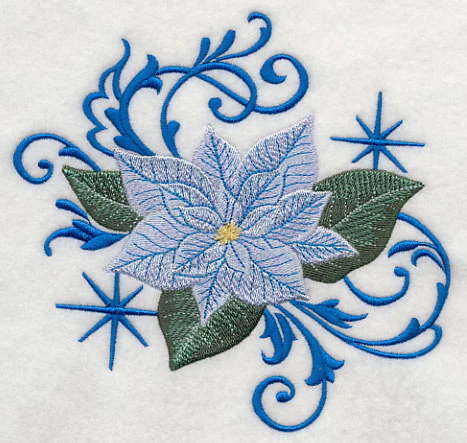 Blue Christmas Poinsettia and Echo - Image 4
