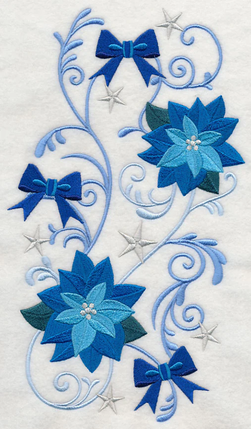 Blue Poinsettias and Bows - Image 5