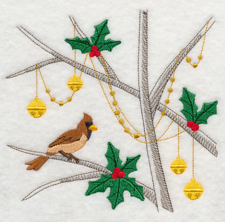 Branching Out with Christmas - Cardinal (Female) - Image 3