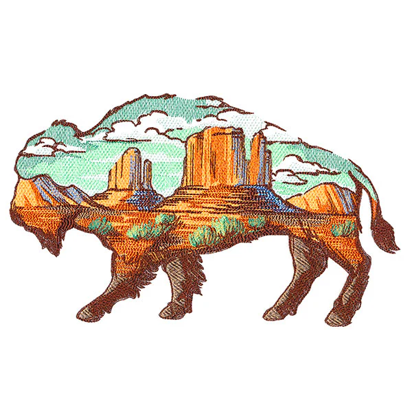 Buffalo Desert Scene - Image 3