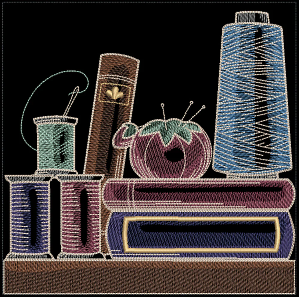Build a Crafty Bookshelf Quilt - Thread and Pincushion - Image 3