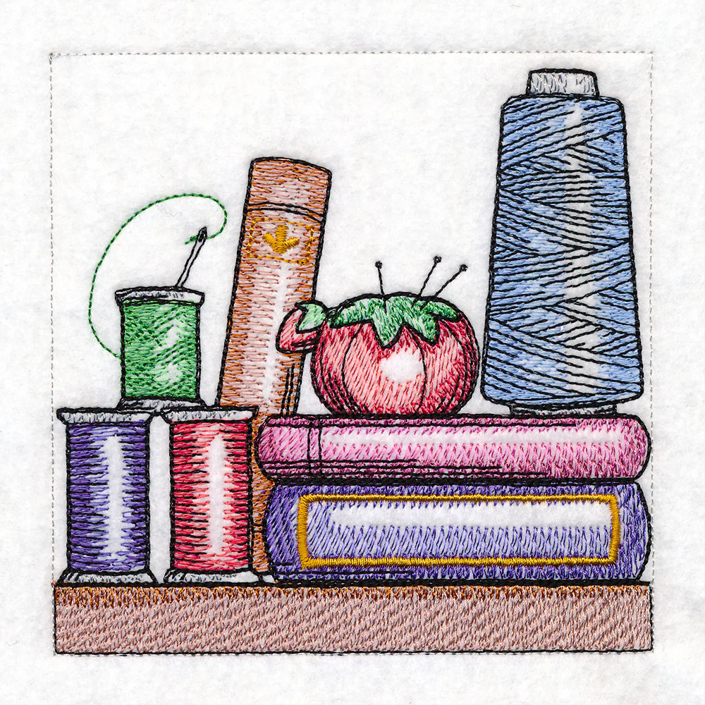 Build a Crafty Bookshelf Quilt - Thread and Pincushion - Image 6