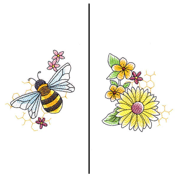 Buzzing Bee & Blooms Mask Motif - Image 2