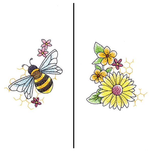 Buzzing Bee & Blooms Mask Motif - Image 3