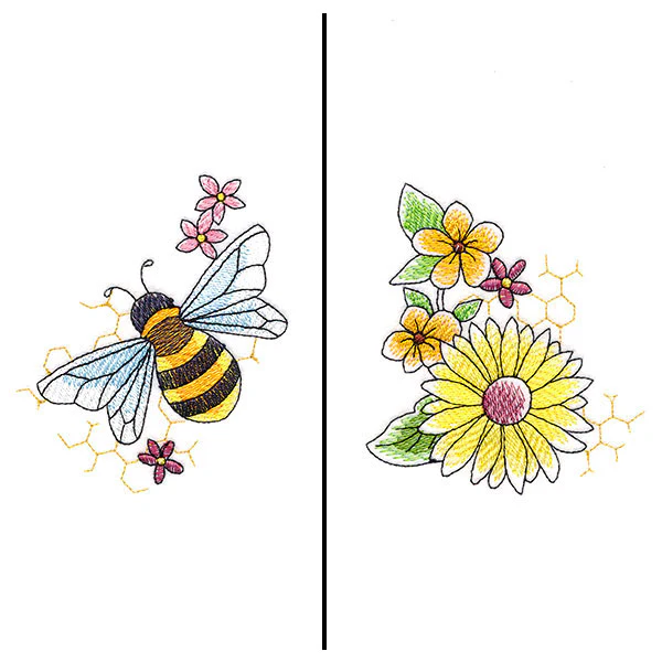 Buzzing Bee & Blooms Mask Motif - Image 4