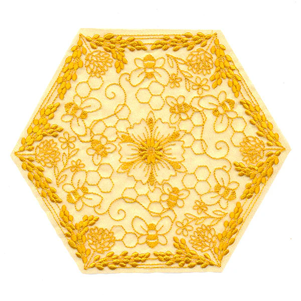 Buzzing Details Honeybee Doily (Organza) - Image 3