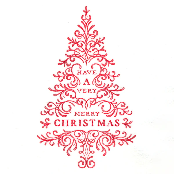 Calligraphic Merry Christmas Tree - Image 3