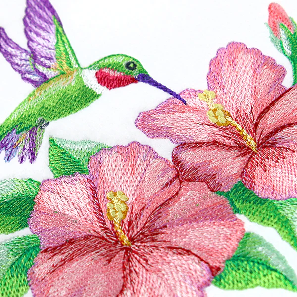 Calming Hummingbird and Hibiscus - Image 2