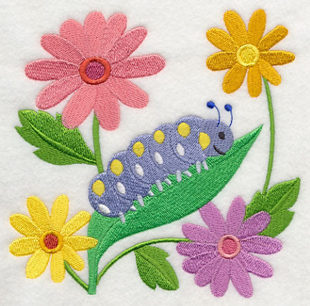 Caterpillar in Flowers - Image 3