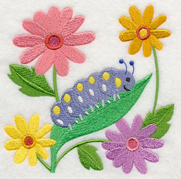 Caterpillar in Flowers - Image 4