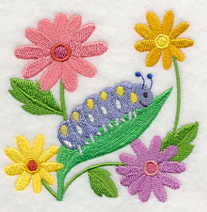 Caterpillar in Flowers - Image 5