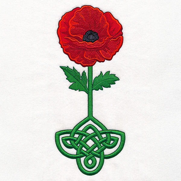 Celtic Knotwork Florals - Poppy - Image 5
