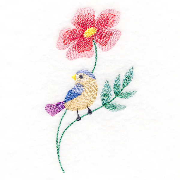 Charming Bird Perched on Petals - Image 5