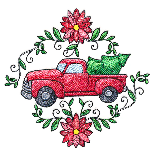 Charming Christmas Retro Truck - Image 3